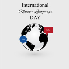 International Mother Language Day, which is held annually, on February 21. Suitable for backdrops, posters, annual events. simple eps 10