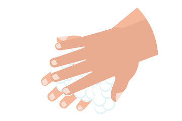 Man washing hands with soap protect