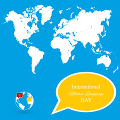 Obraz premium International Mother Language Day, which is held annually, on February 21. Suitable for backdrops, posters, annual events. simple eps 10