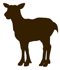 小鹿01シルエット