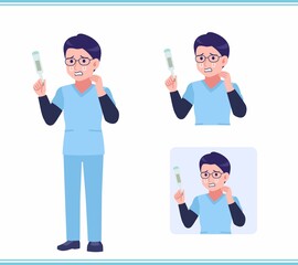 Young nurse man dressed in blue_A