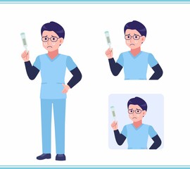 Young nurse man dressed in blue_A