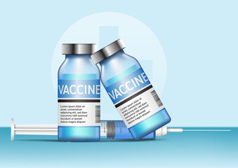 Coronavirus vaccination background concept.
