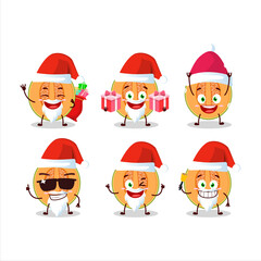 Santa Claus emoticons with slice of melon cartoon character