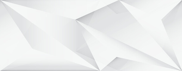 low poly Grey and white background for design of geometric triangle