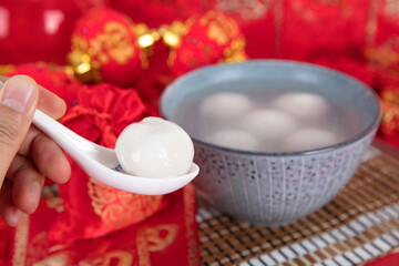 Yuanxiao or Tangyuan food in the Lantern Festival