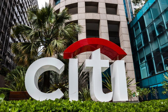 Sao Paulo, Brazil, January 06, 2021. Citi sign in front of Citigroup Center Building in Paulista Avenue, S&atilde;o Paulo city