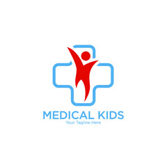 Obraz premium Medical kids Logo Template