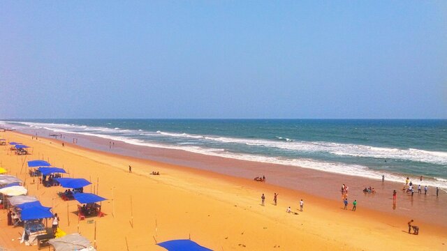 gopalpur sea beach at odisha, india