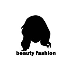 logo silhouette beauty fashion vector illustration