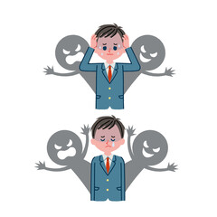 人間関係に悩む学生のイラスト素材