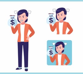 Young woman in a cardigan