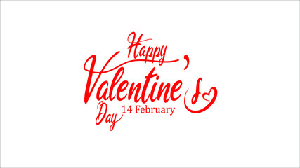 Happy Valentine's Day background February 14th