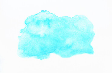 Abstract blue watercolor on white background. abstract art background. texture color paint splash blue. space beautiful wallpaper pattern ink splash. texture blue space color nature paint on paper.