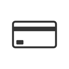 Credit Card icon on white background.