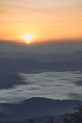 sunrise over the mountains