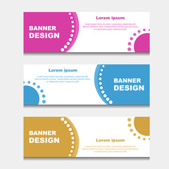 Set of Design Banner Web Template. can be Used for Workflow Layout, Diagram, Web Design. and Label Vector