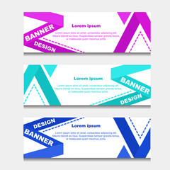 Set of Design Banner Web Template. can be Used for Workflow Layout, Diagram, Web Design. and Label Vector