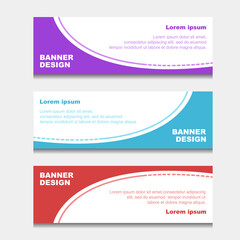 Set of Design Banner Web Template. can be Used for Workflow Layout, Diagram, Web Design. and Label Vector