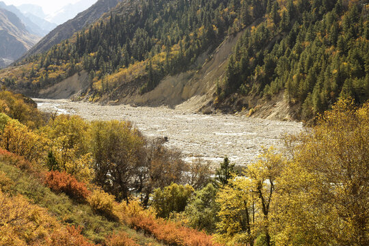 River Glacier Of Bhagirathi 