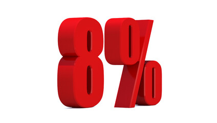  8 Percent off 3d Sign on White Background, Special Offer 8% Discount Tag, Sale Up to 8 Percent Off,big offer, Sale, Special Offer Label, Sticker, Tag, Banner, Advertising, offer Icon