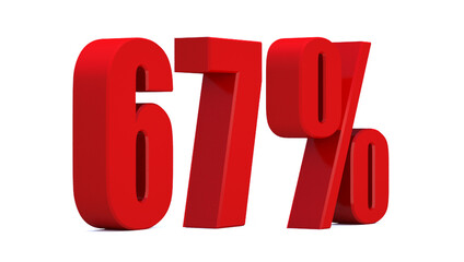  67 Percent off 3d Sign on White Background, Special Offer 67% Discount Tag, Sale Up to 67 Percent Off,big offer, Sale, Special Offer Label, Sticker, Tag, Banner, Advertising, offer Icon