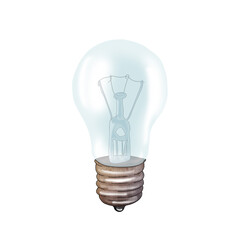 Electric light bulb. Illustration on white background