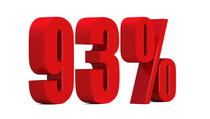  93 Percent off 3d Sign on White Background, Special Offer 93% Discount Tag, Sale Up to 93 Percent Off,big offer, Sale, Special Offer Label, Sticker, Tag, Banner, Advertising, offer Icon