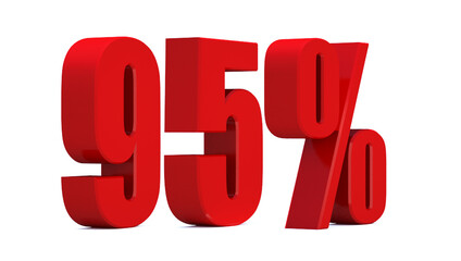  95 Percent off 3d Sign on White Background, Special Offer 95% Discount Tag, Sale Up to 95 Percent Off,big offer, Sale, Special Offer Label, Sticker, Tag, Banner, Advertising, offer Icon