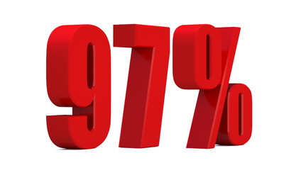  97 Percent off 3d Sign on White Background, Special Offer 97% Discount Tag, Sale Up to 97 Percent Off,big offer, Sale, Special Offer Label, Sticker, Tag, Banner, Advertising, offer Icon