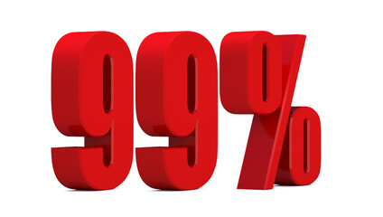  99 Percent off 3d Sign on White Background, Special Offer 99% Discount Tag, Sale Up to 99 Percent Off,big offer, Sale, Special Offer Label, Sticker, Tag, Banner, Advertising, offer Icon
