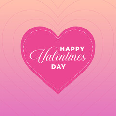 Pink Valentine's Day background 
Banner vector for printed and digital purpose