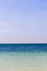 Fototapeta na wymiar Blue sky and blue sea