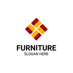 Modern Unique Furniture and Household with Sofa or Chair Icon Logo Vector Design Template Isolated.