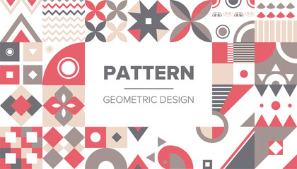 Obraz premium Geometric minimalistic pattern. Abstract design for advertising branding, web banner, business and Wallpaper