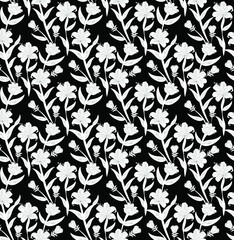 seamless vector flowers pattern on  background