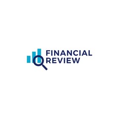 finance financial review bar chart logo vector icon illustration