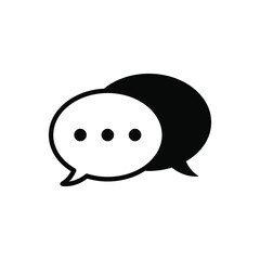 Chat conversation icon vector graphic illustration