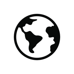 Globe icon vector graphic illustration