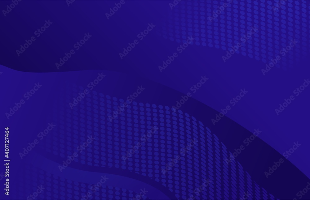 Poster design abstract background smooth circles wavy blue color vector
