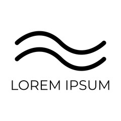 Minimalist line style logo vector concept