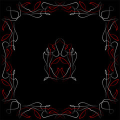 Pinstripe Centre Piece With Corner Design