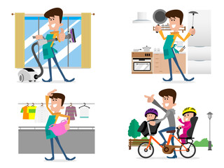 育メン男子　4種