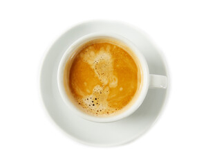 cup of coffee isolated on white backgruond