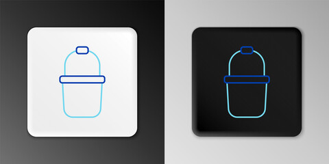 Line Sauna bucket icon isolated on grey background. Colorful outline concept. Vector.
