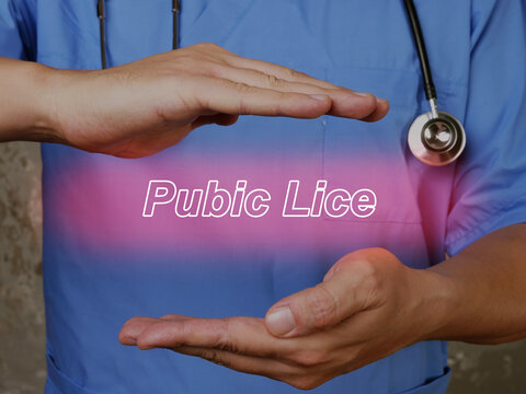 Medical concept about Pubic Lice  with sign on the page.