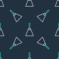 Line Chandelier icon isolated seamless pattern on black background. Vector.