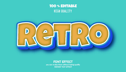 Retro text .editable font effect