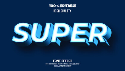 Super text .editable font effect