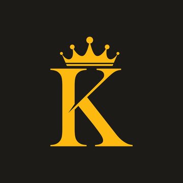 Classic K letter with crown